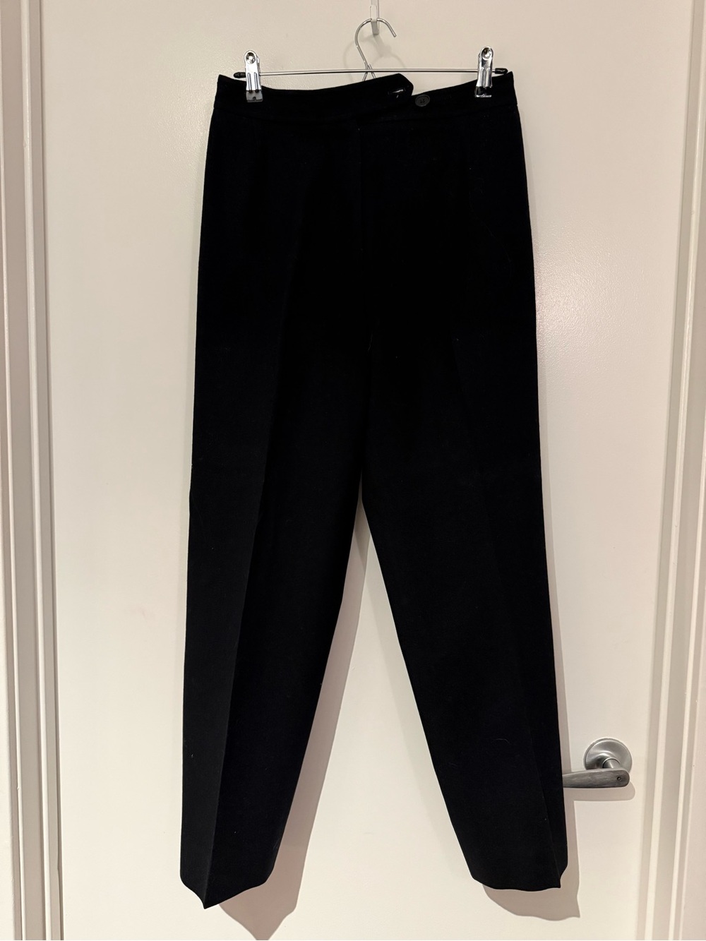 Vintage 100% Wool Black Women's Tailored Trousers